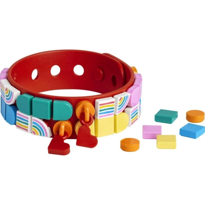 Brățară curcubeu cu pandantive Lego Dots