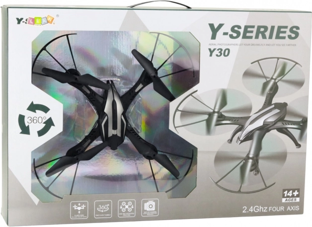 Dron Y30 cu LED-uri și rotație de 360°