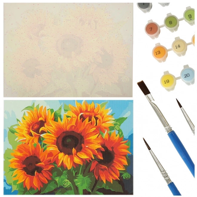 Pictură pe numere Floarea Soarelui 50x40cm