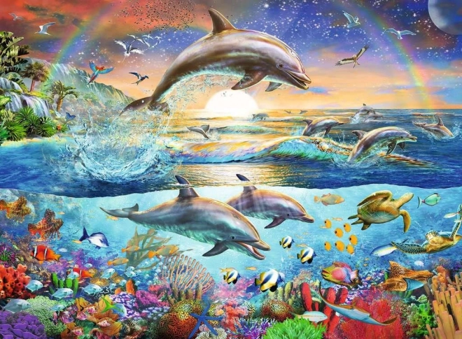 Puzzle XXL Paradisul Delfinilor de la Ravensburger