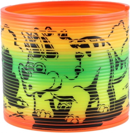 Spirală din plastic cu motiv de dinozauri 7,5cm