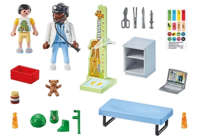 Set figurine acțiune eroi pediatru cu ursuleț de pluș