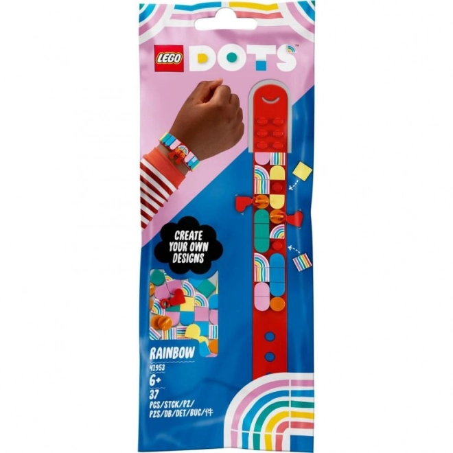 Brățară curcubeu cu pandantive Lego Dots