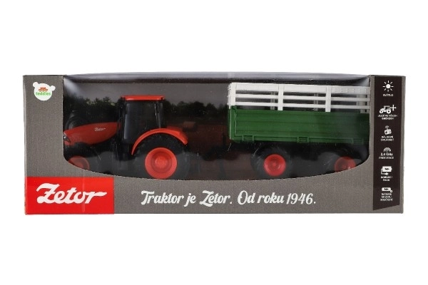 Tractor cu remorcă Zetor RC cu sunet și lumini