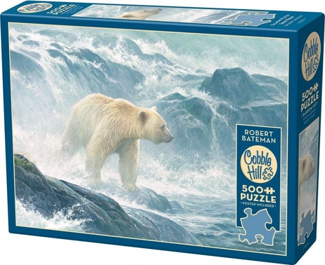 Puzzle cobble hill urmărirea somonului - urs polar 500 piese