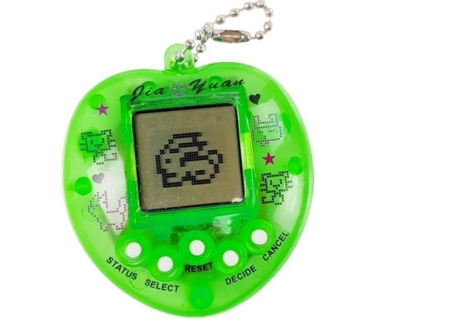 Tamagotchi verde cu lanț scurt