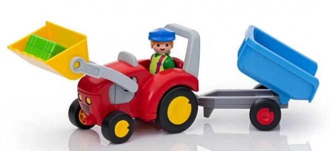 Tractor cu Remorcă Playmobil 1.2.3