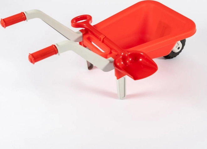 DOLONI Roabă de plastic cu lopăţică - roşu