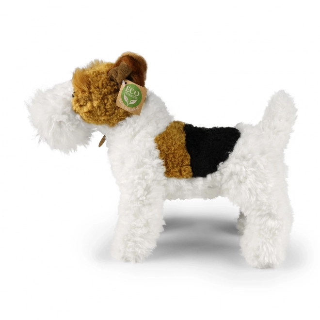 Câine de pluș eco-friendly Fox Terrier Dășenka 30 cm