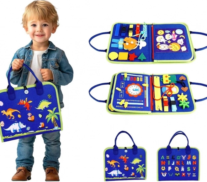 Carte senzorială busy Dinozauri 4 – 2Kids Toys