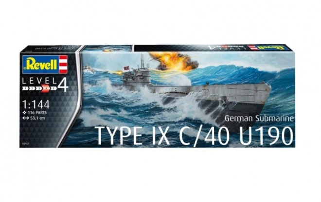Model submarin german tip IX C/40 scara 1/144