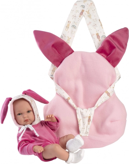 Llorens New Born Holčička - Păpușă Realistă Nou-Născută cu Corp Vinil Complet 35 cm
