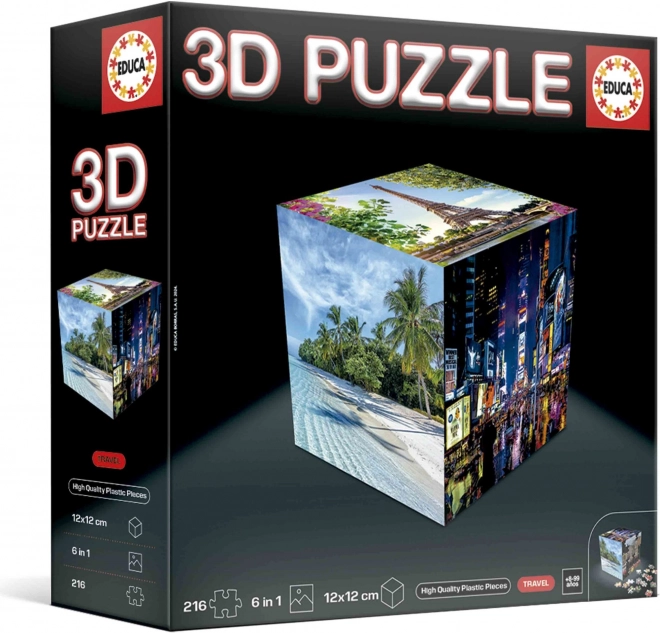 Puzzle 3D Cub Educa Călătorii 216 Piese