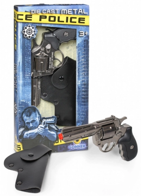 Revolver metalic polițist cu toc Gonher