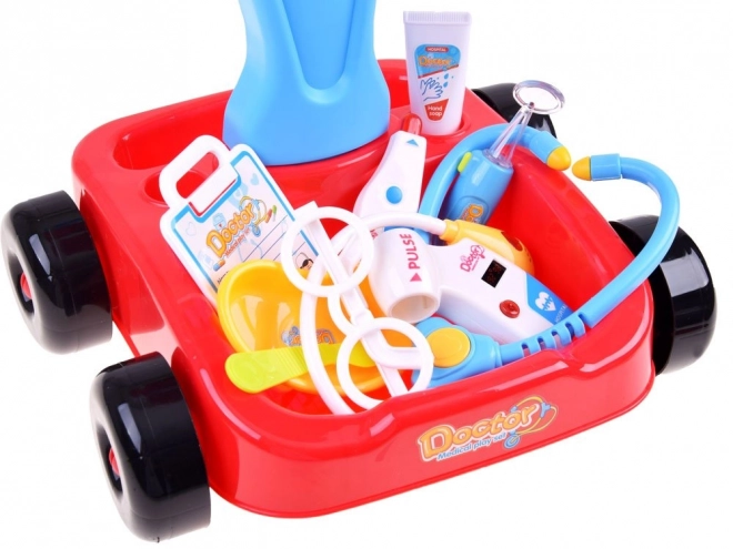 Set doctor cu cărucior pentru copii – Roșu