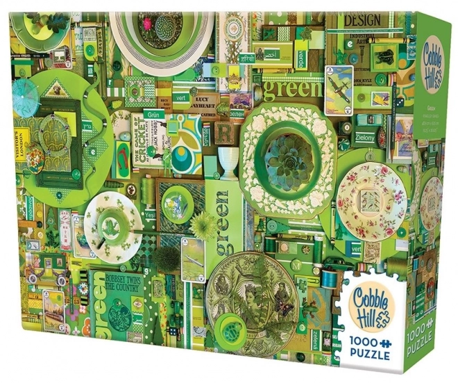 Puzzle cobble hill verde din seria proiectul curcubeu 1000 de piese