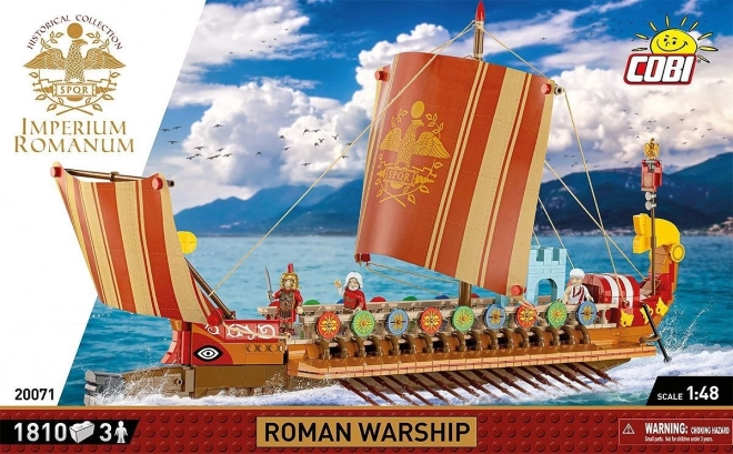 Imperiul Roman - corabie de război din blocuri construcție