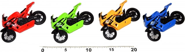 Motocicletă de curse 11 cm cu roți libere