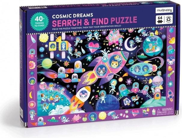 Puzzle Caută și găsește Vise Spațiale 64 de piese