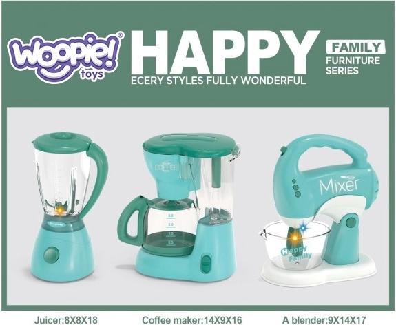 WOOPIE Set de aparate casnice pentru copii 3în1 Mixer Blender Robot de bucătărie