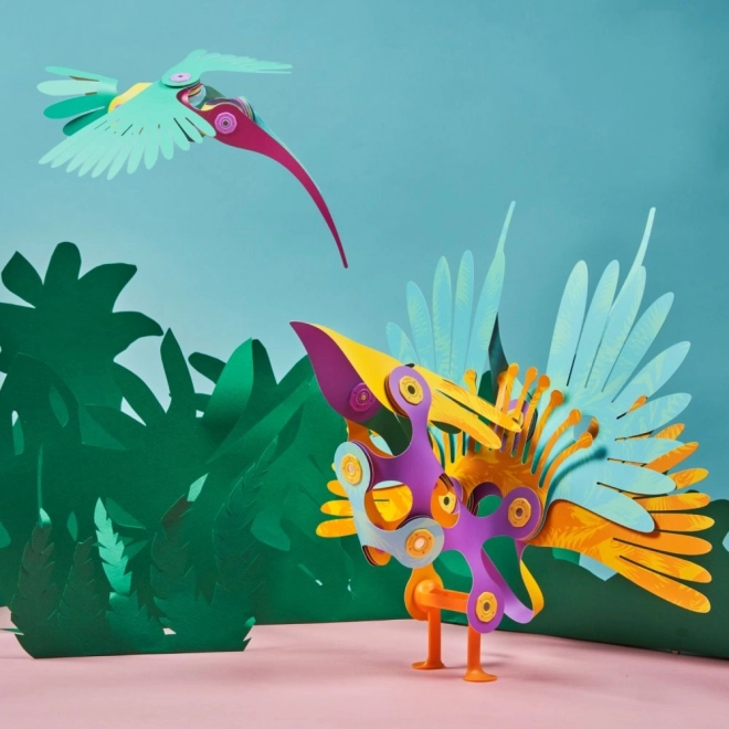 Set magnetic Clixo păsări tropicale din pădurea ecuatorială