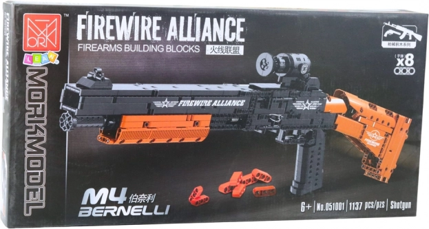 Set de construcție carabină M4 BERNELLI cu funcție de tragere – 1137 piese