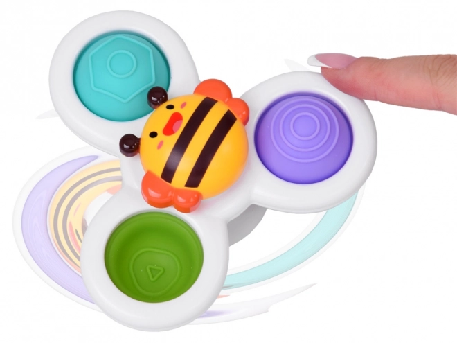 Jucărie senzorială fidget spinner cu ventuză, set de 3