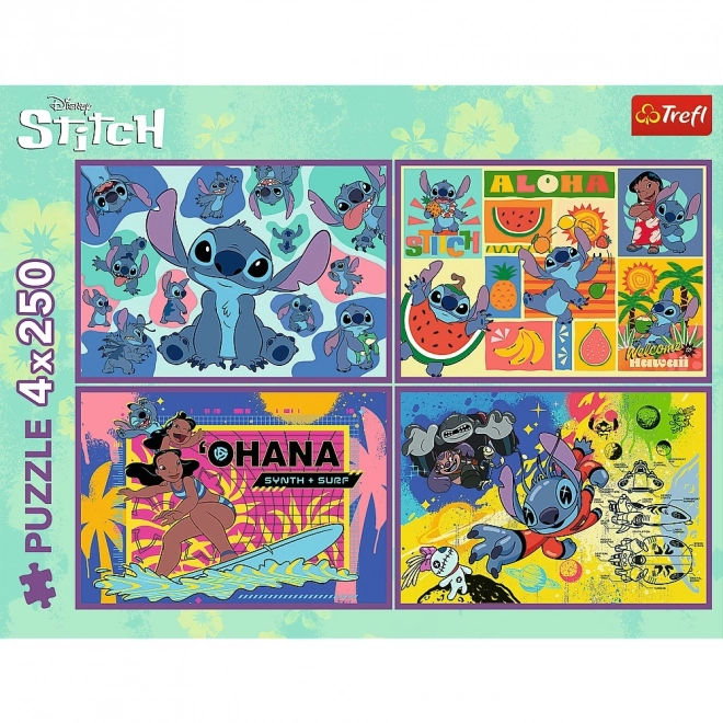 Puzzle Niezwykły Stitch 4x250 piese