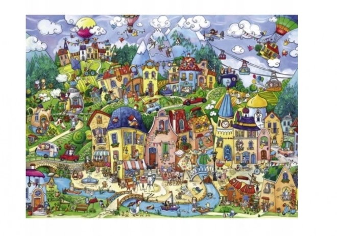 Puzzle Heye Orășelul Vesel 1500 Piese