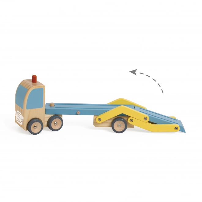 Transportator auto din lemn cu 4 vehicule - Classic World