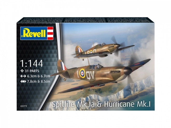 Modele de Avioane Supermarine Spitfire MkIa și Hawker Hurricane 1/144