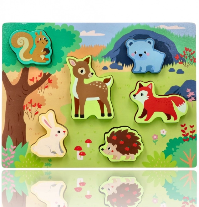 Puzzle tactile 3D Animale din pădure