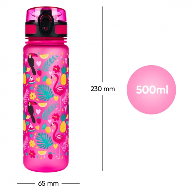 Sticlă de băut BAAGL Flamingo, 500 ml