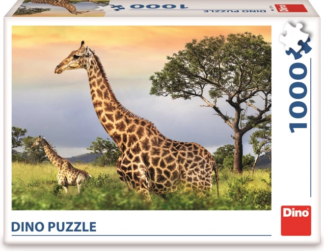 Puzzle Familia Girafe Dino 1000 piese