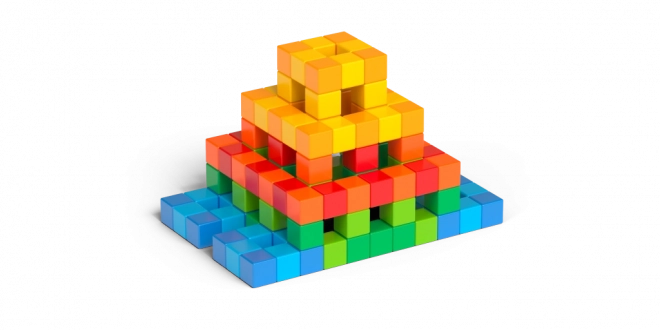 Magcube colorate - Set de 128 cuburi magnetice