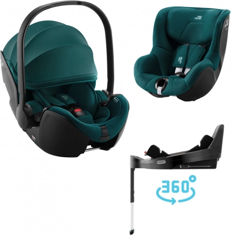 Scaun auto pentru bebeluși Baby-Safe Pro și Dualfix 5Z cu bază Vario Base 5Z - Atlantic Green