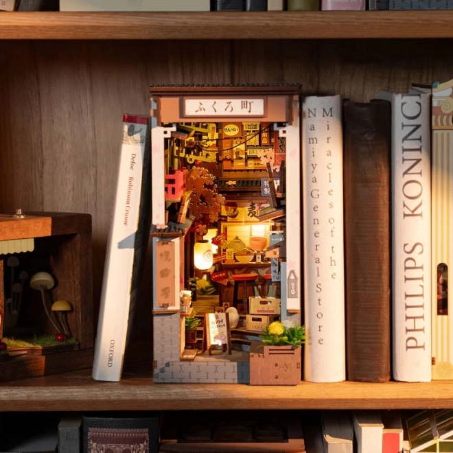 Puzzle 3D suport pentru cărți Strada Cireșilor cu vin