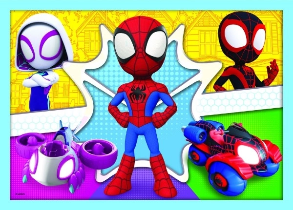 Puzzle Spidey și prietenii săi uimitori 4 în 1