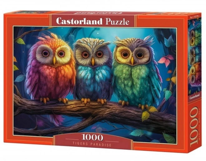 Puzzle 1000 piese trei bufnițe mici