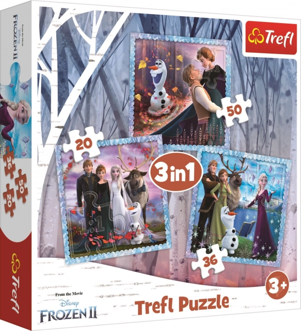 Puzzle TREFL Regatul de Gheață II: Poveste Magică 3 în 1