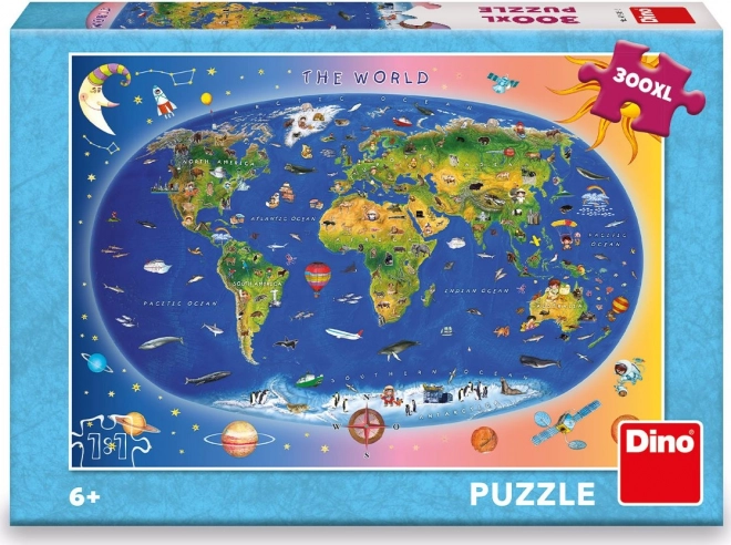 Puzzle Dino Harta Lumii XL