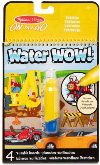 Cărți de colorat cu apă Water Wow Vehicule – Melissa & Doug