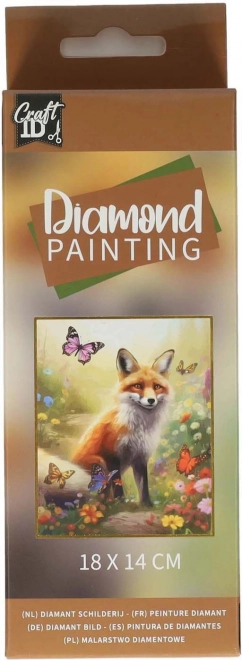 Pictură cu diamante Vulpe 14x18 cm