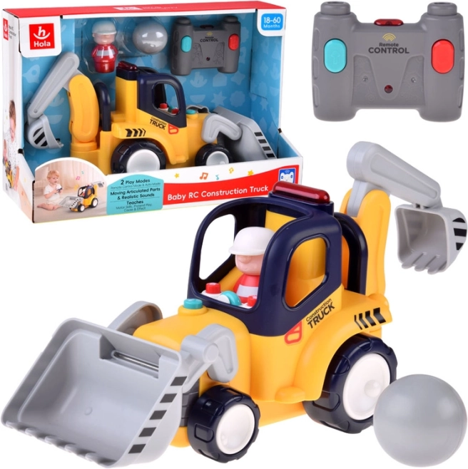 Mașină de construcții RC – buldozer și excavator cu sunete și lumini