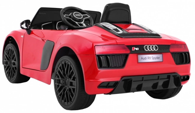 Audi R8 Spyder cu baterii Lac roșu + Telecomandă + EVA + Pornire lentă + Radio MP3 + LED