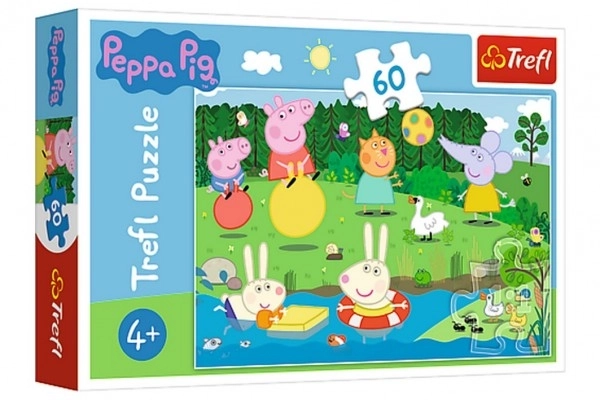 Puzzle Peppa Pig la iaz 60 piese