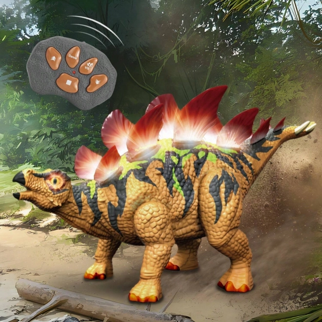 Woopie Dinosaurus cu telecomandă RC Robot Stegosaurus