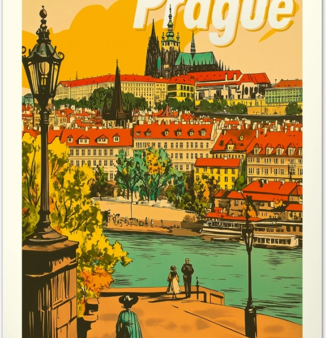 Calendar de perete Afișe Vintage – orașe mondiale 2026