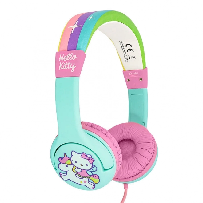 Căști cu fir OTL Hello Kitty Rainbow pentru copii