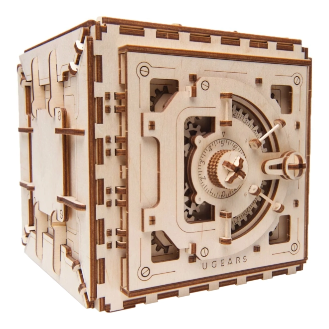 Puzzle mecanic 3D din lemn Trezor Ugears